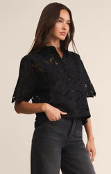 Midnight Lace Top | Black
