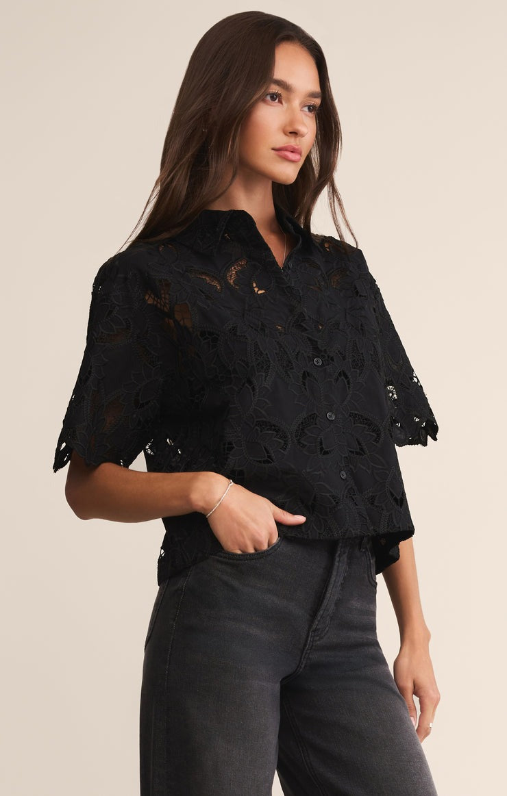 Midnight Lace Top | Black