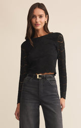 Aurora Lace Top | Black