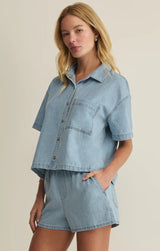 Everyday Denim Button Up | Coastal Water