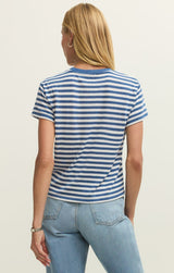 Tourist Striped Tee | Calypso Blue Indigo