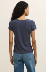 Renae Rib Tee | Indigo