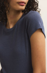 Renae Rib Tee | Indigo