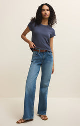 Renae Rib Tee | Indigo
