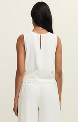 Sloane Linen Top | White