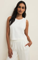 Sloane Linen Top | White