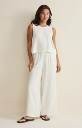 Sloane Linen Top | White