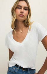 Modern V-Neck Tee | White