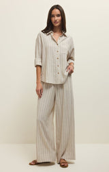 Alfie Striped Button Up | Linen