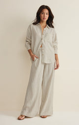 Alfie Striped Button Up | Linen