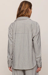 Reese Button Up Striped Top | Eclipse