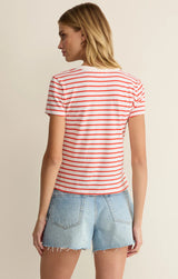Junie Striped Tee | Lychee
