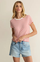 Junie Striped Tee | Lychee