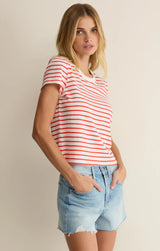 Junie Striped Tee | Lychee