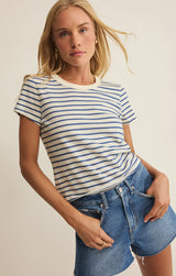 Junie Striped Tee | True Navy