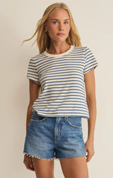 Junie Striped Tee | True Navy