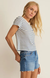 Junie Striped Tee | True Navy