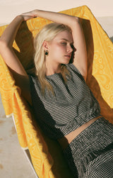 Merit Gingham Top | Black