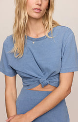 Stellan Jersey Denim Tee | Santorini Indigo