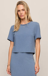 Stellan Jersey Denim Tee | Santorini Indigo