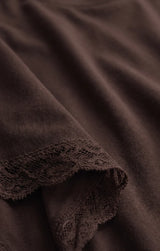 Marika Lace Muscle Tank | Dark Chocolate