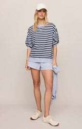 Everyday French Terry Striped Crew | Eclipse
