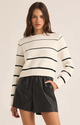 Milan Stripe Sweater | Natural