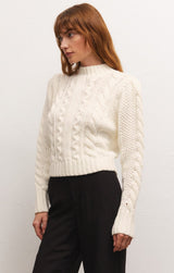 Catya Mock Neck Sweater | Sandstone