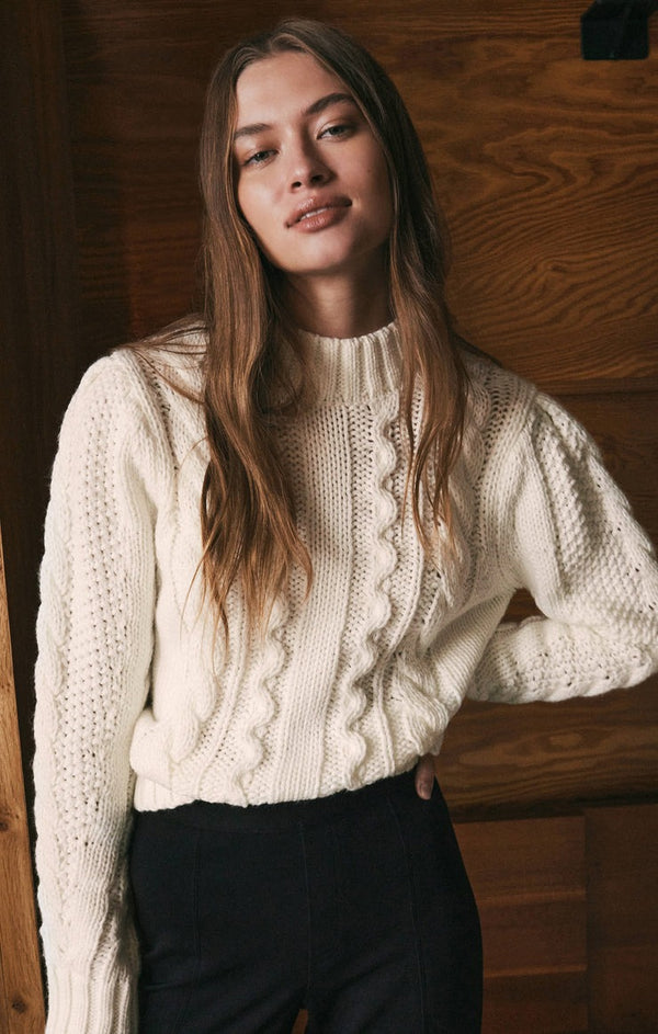 Catya Mock Neck Sweater | Sandstone - FINAL SALE