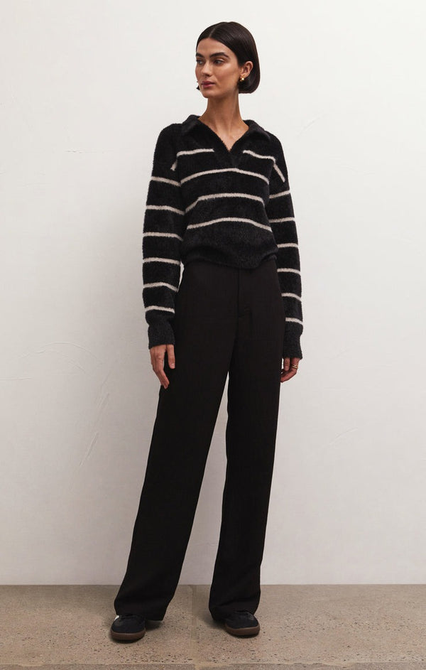 Monique Stripe Sweater | Black - FINAL SALE