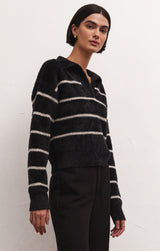 Monique Stripe Sweater | Black - FINAL SALE
