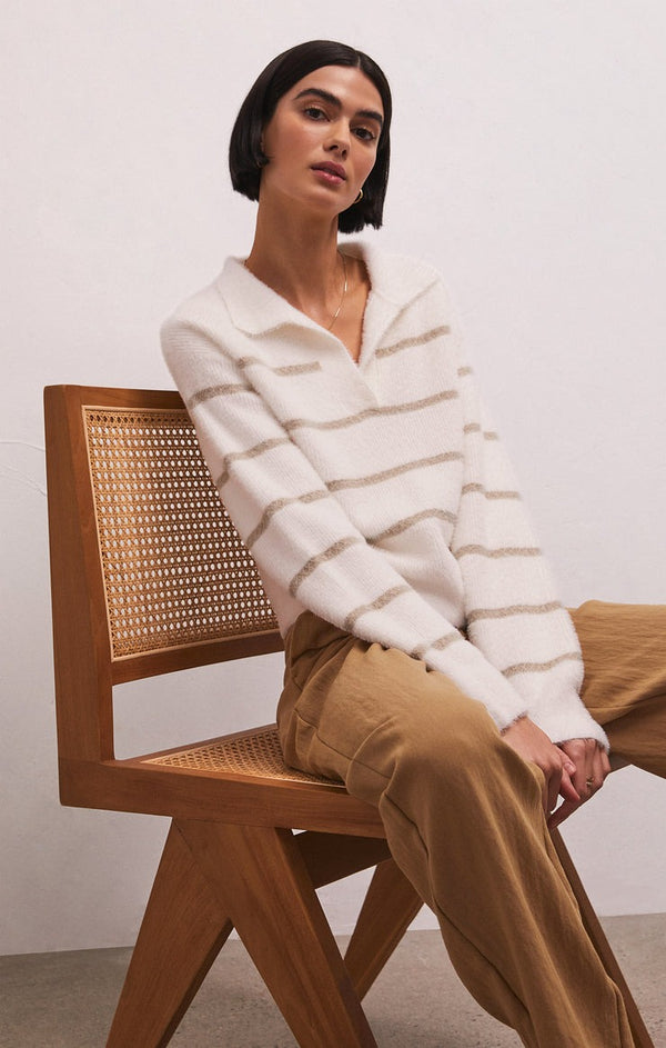 Monique Stripe Sweater | Sandstone - FINAL SALE