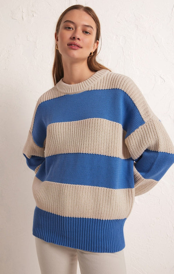 Fresca Sweater | Blue Isle Stripe