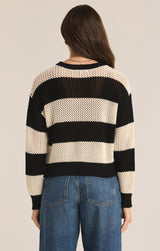 Broadbeach Stripe Sweater | Black