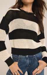 Broadbeach Stripe Sweater | Black