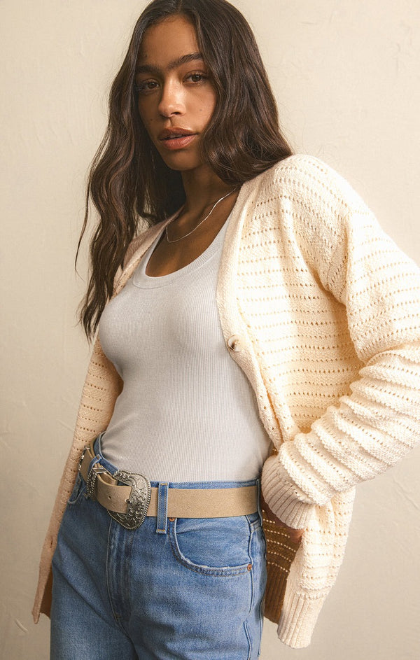 Arcadia Cardigan | Oat Milk - FINAL SALE