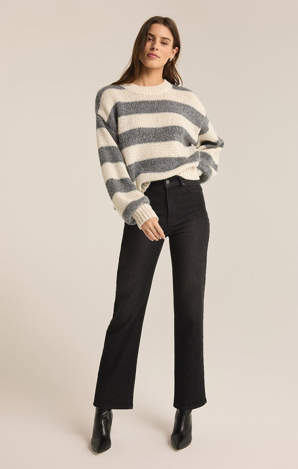 Anders Stripe Sweater | Classic Heather Grey