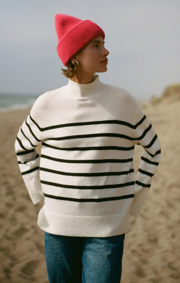 Fin Stripe Sweater | Sea Salt