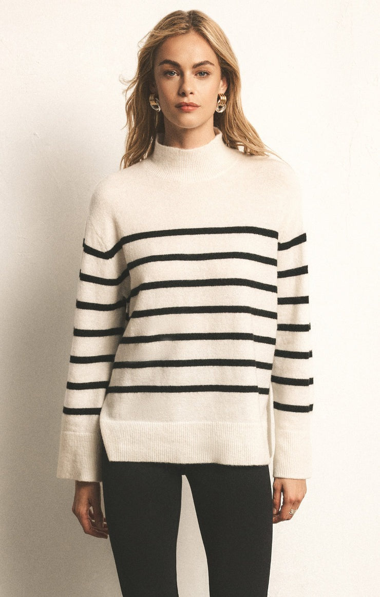 Fin Stripe Sweater | Sea Salt