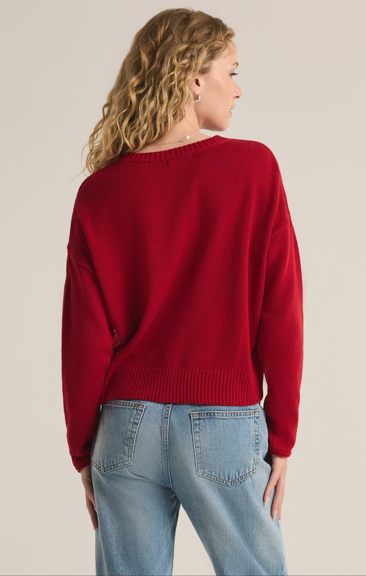 Sienna Merry Sweater | Haute Red