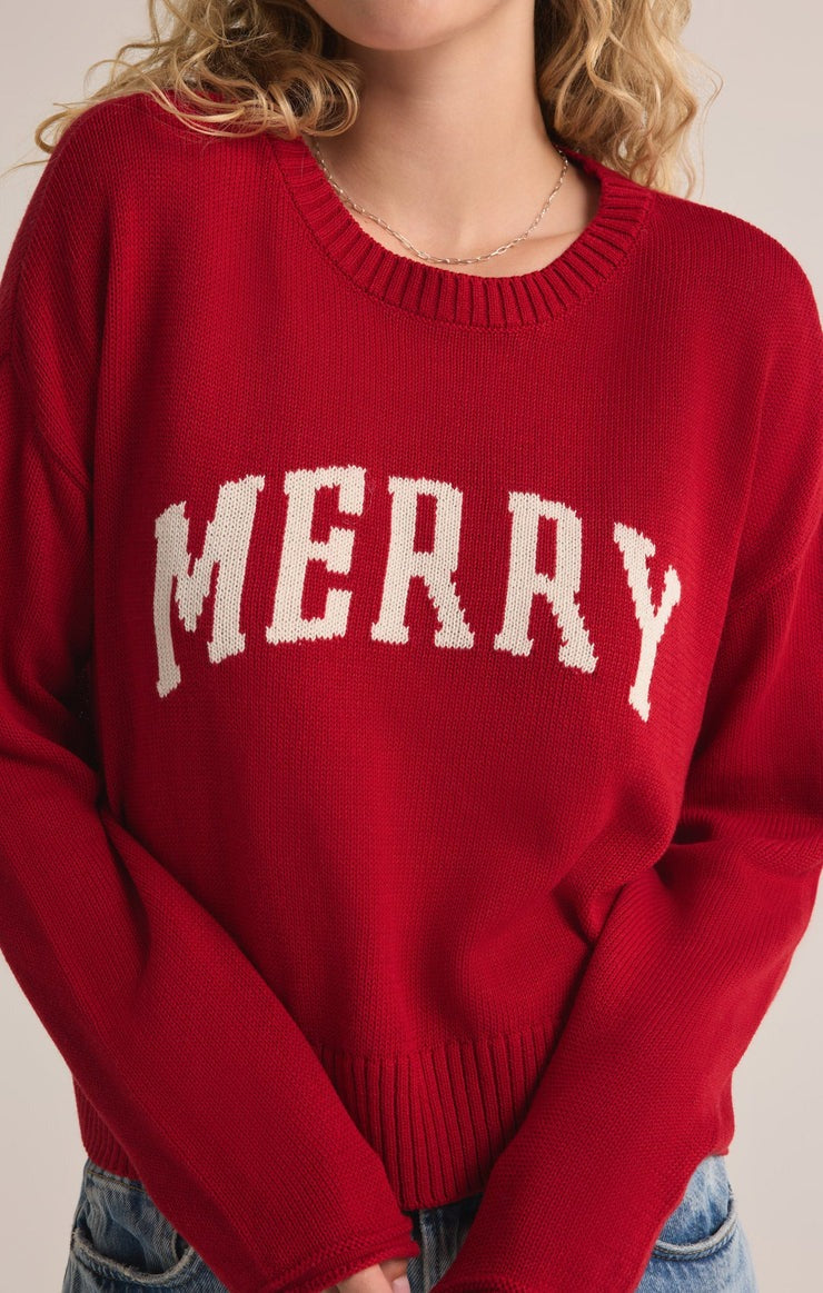 Sienna Merry Sweater | Haute Red