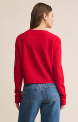 Medina Cardigan | Festive Red