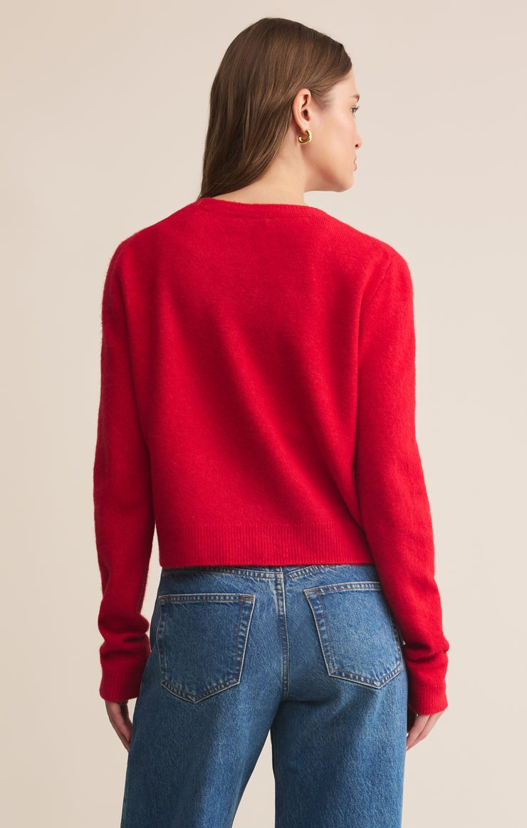 Medina Cardigan | Festive Red