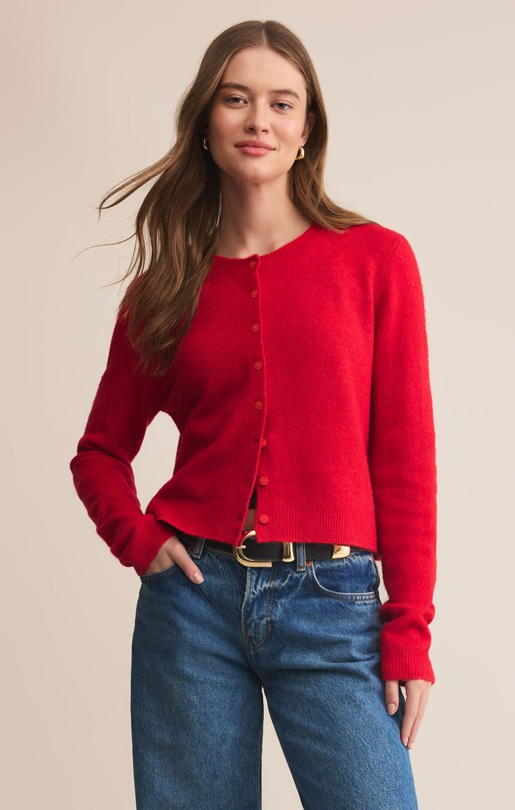 Medina Cardigan | Festive Red