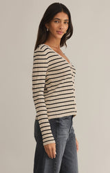 Jordana Stripe Sweater | Sandshell