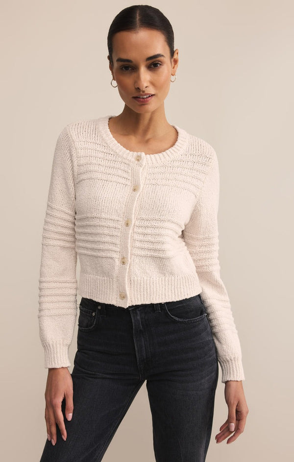 Between The Lines Cardigan | Crystal