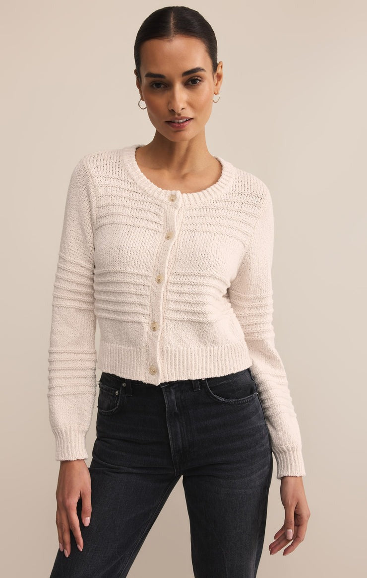 Between The Lines Cardigan | Crystal