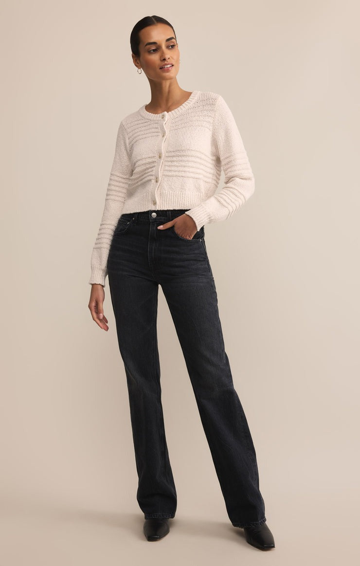 Between The Lines Cardigan | Crystal