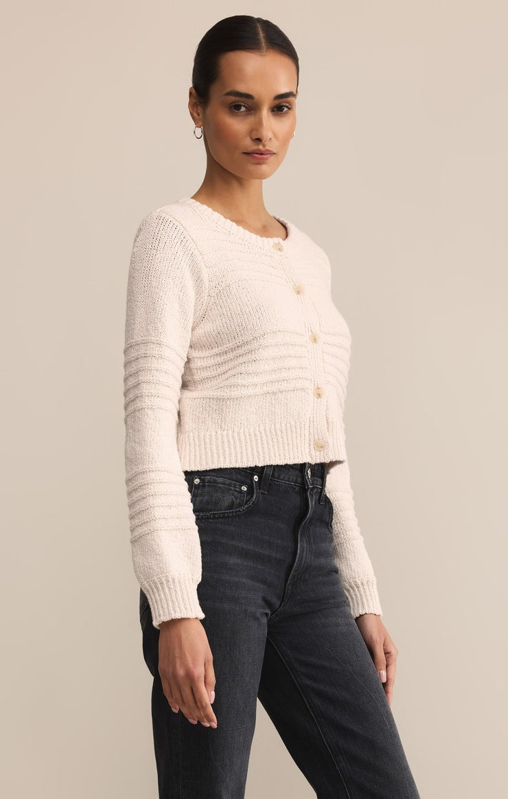 Between The Lines Cardigan | Crystal