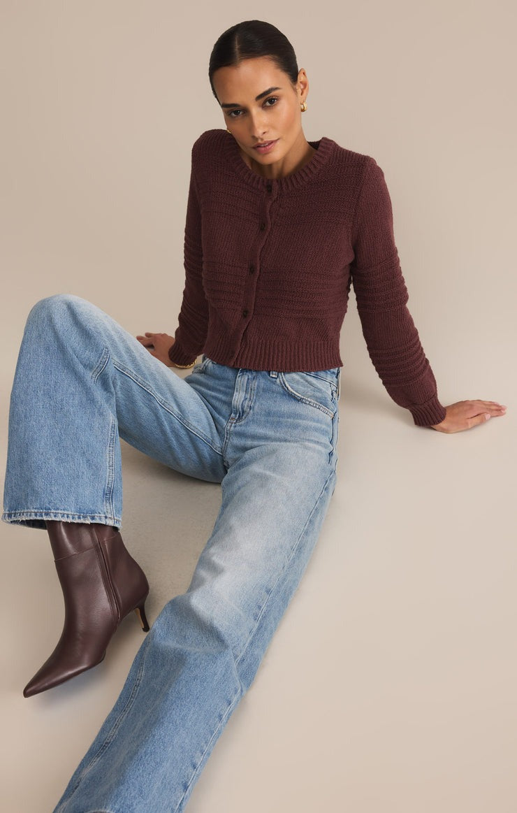 Between The Lines Cardigan | Sandalwood